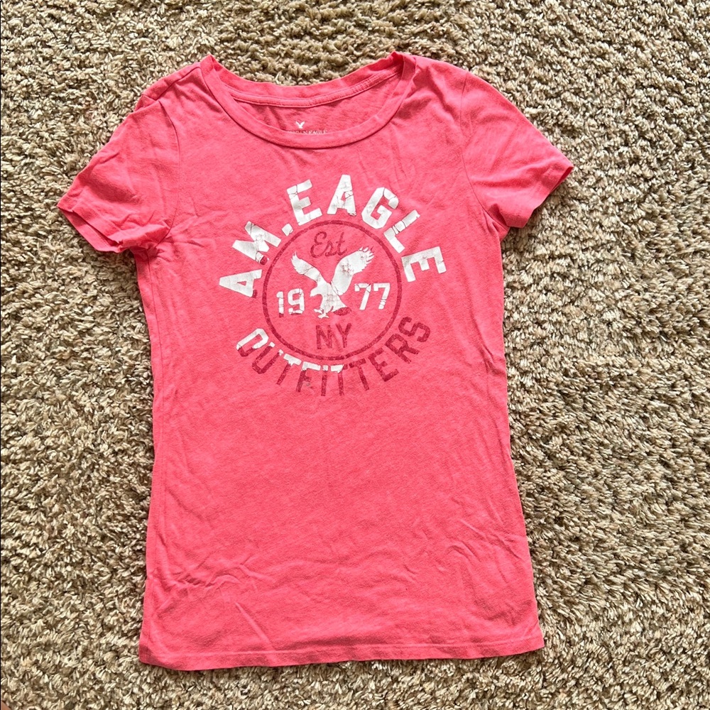 🔥4/$10 American Eagle Outfitters Pink Graphic Tee